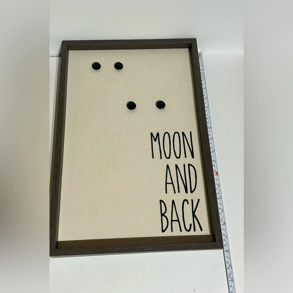 Canvas Magnetic Frame Picture Collage Love You Moon Back Fetco Wall Dorm Decor